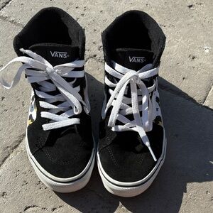 Vans Black and White High-Top Sneakers